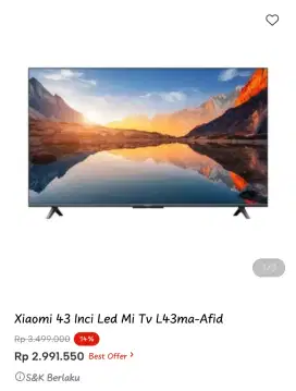 Xiaomi 43 Inc Led Mi Tv L43ma-Afid