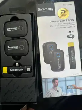 Saramonic Blink500 B4 Dual Wireless Microphone iPhone - Kondisi Mulus