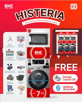 FREE CCTV!! PAKET USAHA LAUNDRY KOIN