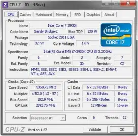 Processor Intel core i7 3930k normal lga 2011