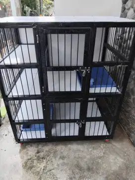 Kandang Kucing Besi Holo Galvalum 2 Tingkat 60x90x100 cm