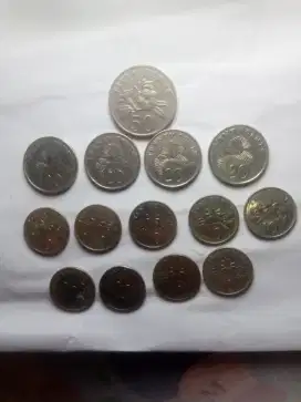 uang koin kuno singapura