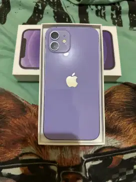iphone 12 128gb purple inter all operator mulus bersih