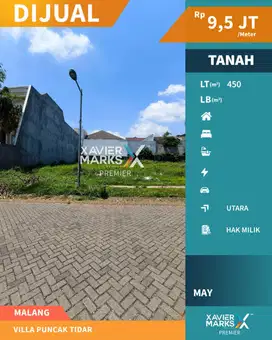 Dijual Tanah Kavling di Villa Puncak Tidar Malang, Siap Bangun