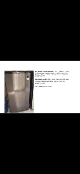 Freezer aqua 121 Liter