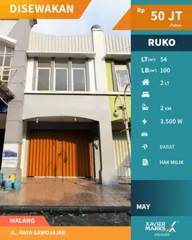 Disewakan Ruko Cocok Semua Usaha di Sawojajar Malang