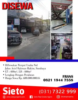 DiSewakan Tempat Usaha Nol Jalan Arief Rahman Hakim, Surabaya