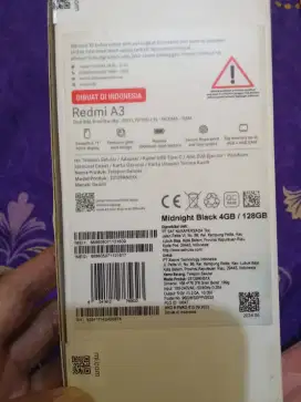 Jual/TT hp redmi A3 ram 4+4/128, fullset