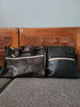 Jual sepaket tas burberry selempang dan laptop kulit asli