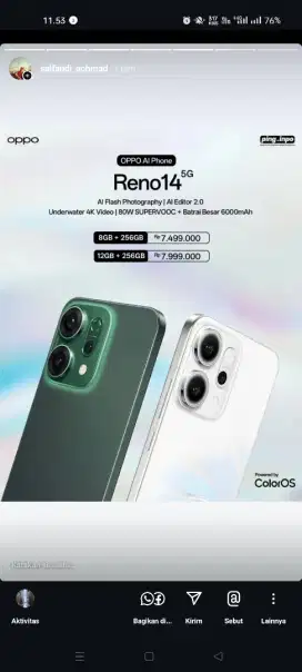 CASHBACK RENO 14 SERIES