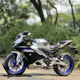 YAMAHA YZF R15M ABS CONNECTED SILVER 2022 KM 6K PAJAK PANJANG GAS POL