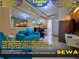 Sewa Sekarang! 2Bedroom Furnished Tinggal Bawa Koper! Di Bassura City