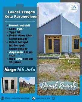 Rumah Subsidi Tengah Kota Karanganyar