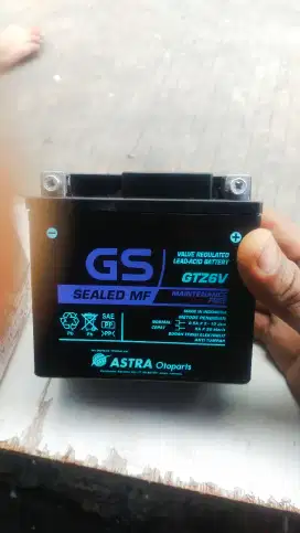 di jual aki GS GTZ6V/5Ah bekas tapi masih gress copotan motor baru