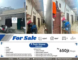 Dijual Rumah Kontrakan 3 Pintu di Petir Utama Cipondoh Tangerang 650jt