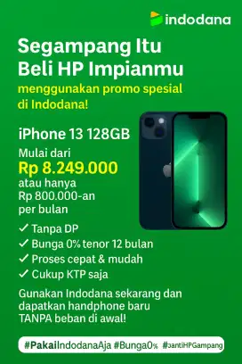 Promo cicilan tanpa kartu kredit iphone 13 28GB promo bunga 0%