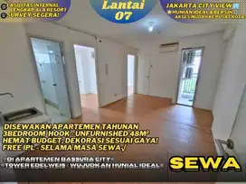 Sewa Sekarang! 3BR HOOK UNFURNISHED Dekorasi Sesuai Gaya Bassura City