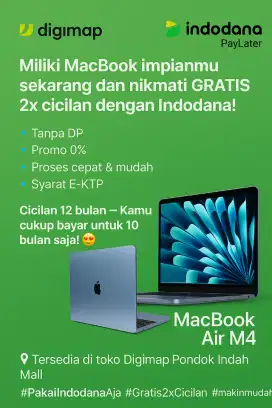 Promo cicilan tanpa kartu kredit macbook air m4 256GB promo bunga 0%
