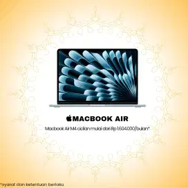 Macbook Air M4 cicilan mulai dari 1.604.000 selama 12 bulan tanpa dp