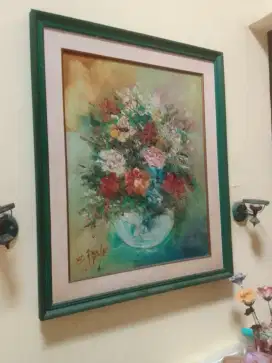 Lukisan bunga mawar