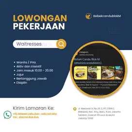 LANGSUNG KERJA ! DIBUTUHKAN SEGERA WAITERS & WAITRESS