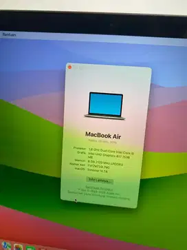 MACBOOK AIR 2019 13INCH RAM 8GB SSD 128GB