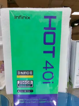 Infinix HOT 40i Starlit black 8/256 garansi resmi 1 Tahun