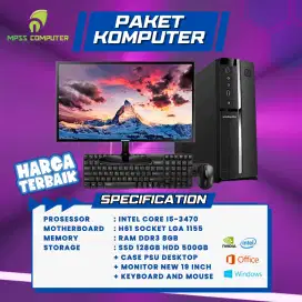 Ready PC rakitan dengan spek standar cocok untuk office dan sekolah