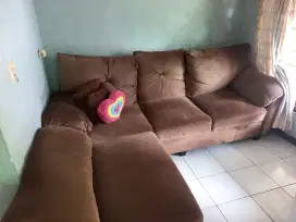 Dijual Sofa Sudut Warna Coklat