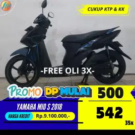 JUAL CEPAT YAMAHA MIO S 2018 CASH KREDIT SEKEN BERGARANSI PAJAK HIDUP