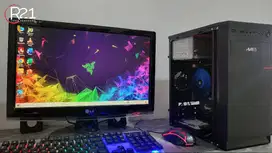 KOMPUTER CPU GAMING AMD A6 6400K RAM 8GB VGA 2GB FULL SET MONITOR