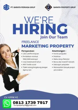 Dibuka! Freelance Sales Properti Tanpa Batas Penghasilan