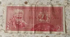 Uang kuno 2 1/2 rupiah