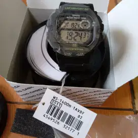 New Casio WS-1400H Hitam Digital Favorit