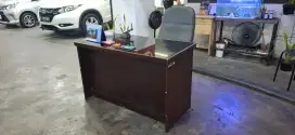 Meja kantor kayu asli bonus kursi kantor