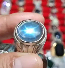 Batu star wartd kristal natural asli ring 8/9