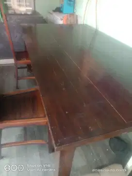 Jual murah meja makan jati minimalis ukuran 6.orang