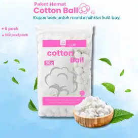 KAPAS BOLA BAYI COTTON BALLS isi 100 BALLS 50GR