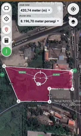 DIJUAL TANAH PINGGIR JALAN RAYA KRIAN LOKASI STRATEGIS