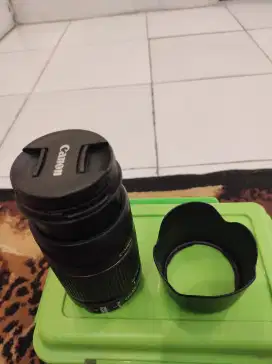 Lensa 55-250 tele canon plus hood