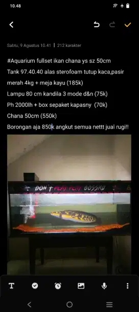 Chana ys 50cm bsa fullset/ikan aja