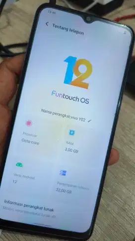 Vivo y02 ram 3gb internal 32gb