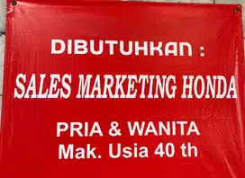 Lowongan pekerjaan sales marketting Honda Ramayana Bengawan Putra