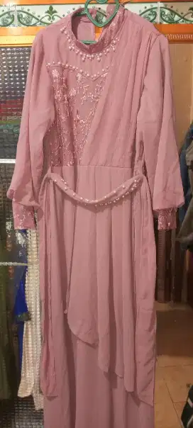 GAUN MEWAH BABY PINK