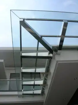 model kanopi kaca tempered