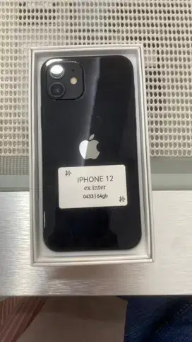 Iphone 12 64gb ex inter full set normal no minus