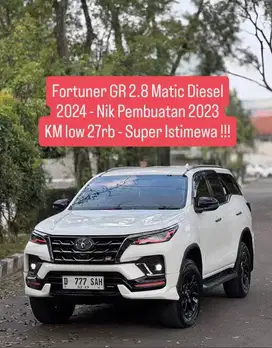 KM 27rb ANTiK - Fortuner GR 2.8 Matic Diesel Solar 2023 pk an 2024