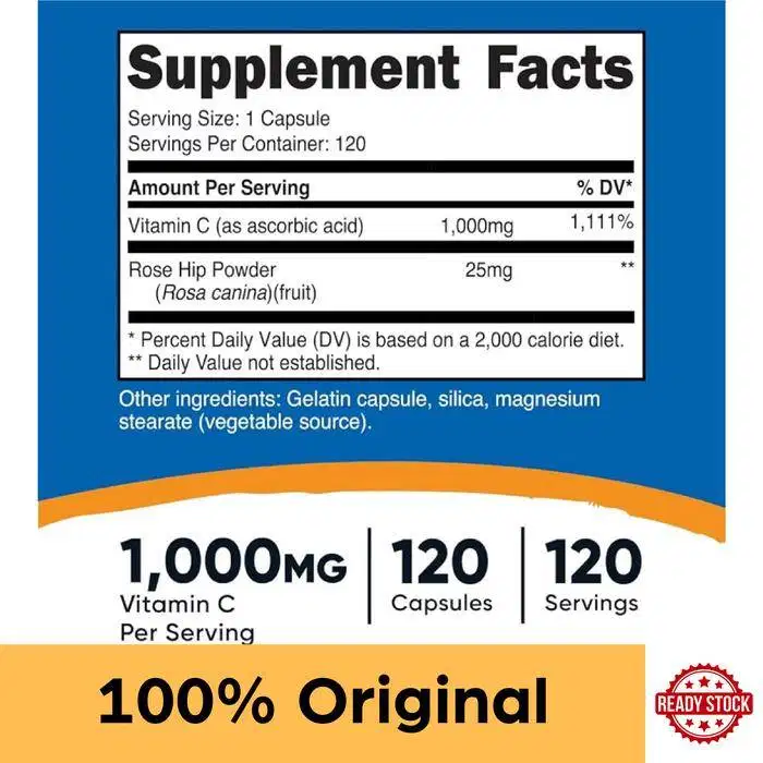 Nutricost Vitamin C 1000mg with Rose Hips
