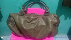 Tas Shopie Martin   kulit lembut hijau army