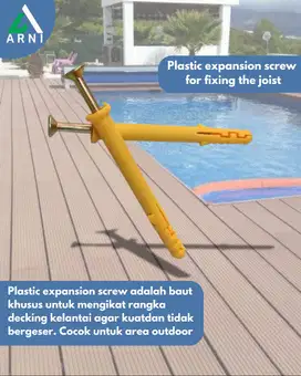 komponen / aksesoris wpc decking kolam renang dan taman